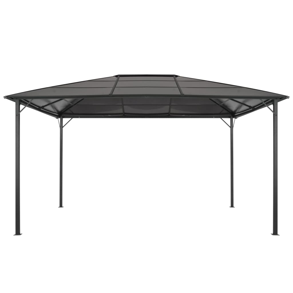 Pavilion Cu Acoperiș, Negru, 4 X 3 X 2,6 M, Aluminiu