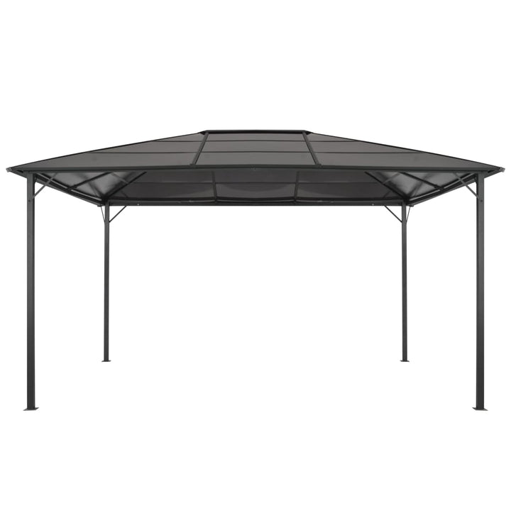 Pavilion Cu Acoperiș, Negru, 4 X 3 X 2,6 M, Aluminiu