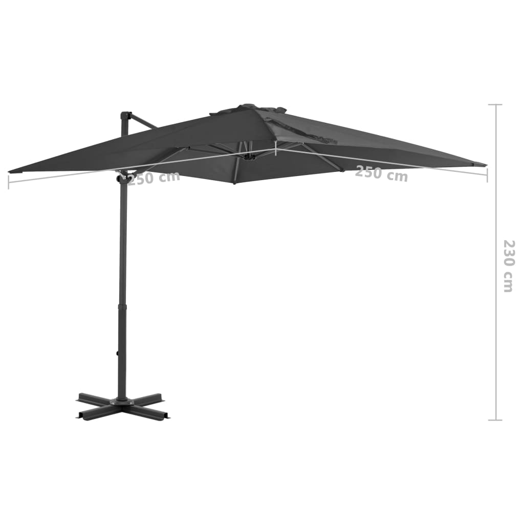 Umbrelă În Consolă Cu Stâlp Din Aluminiu, ,