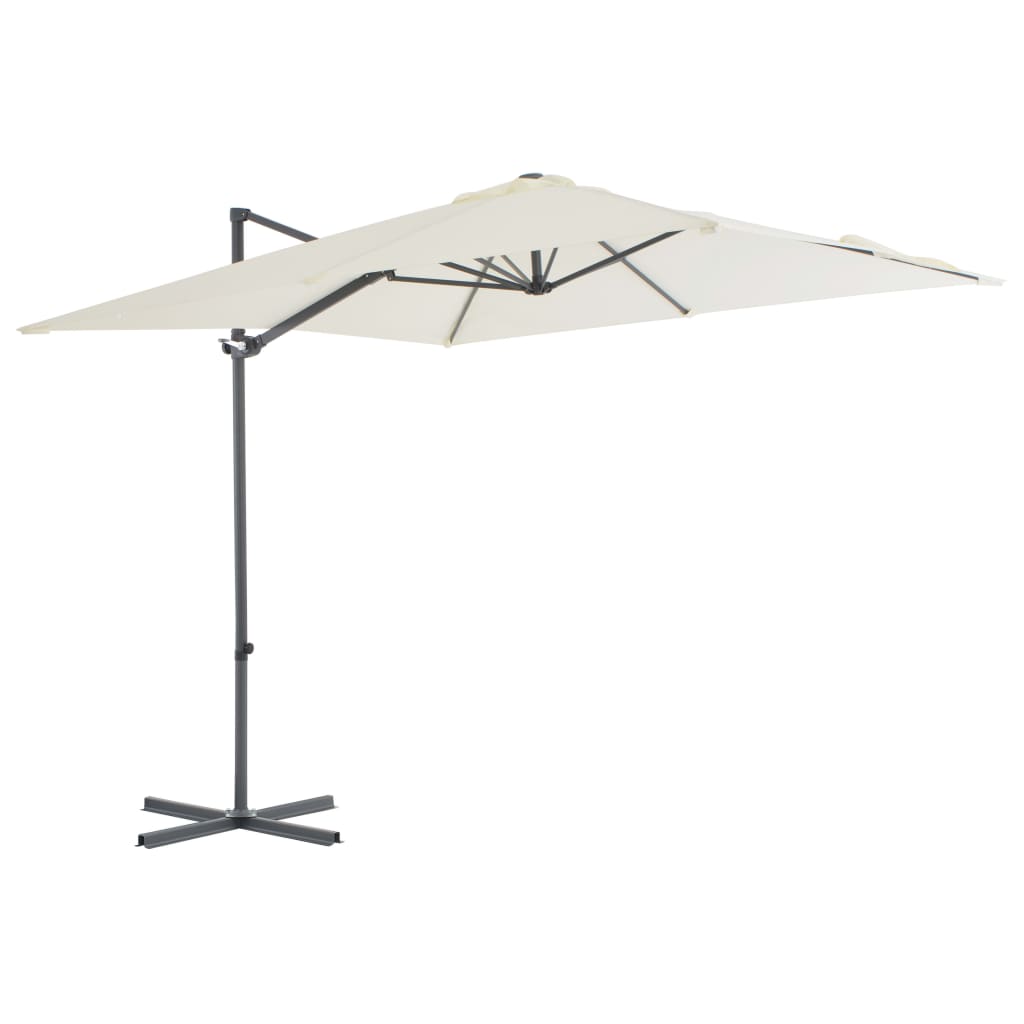 Umbrelă În Consolă Cu Stâlp Din Oțel, Cărămiziu, 300 Cm