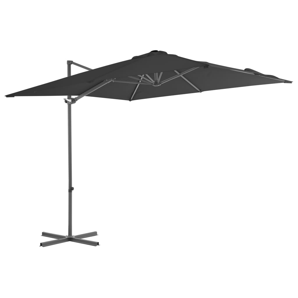 Umbrelă În Consolă Cu Stâlp Din Oțel, Cărămiziu, 300 Cm