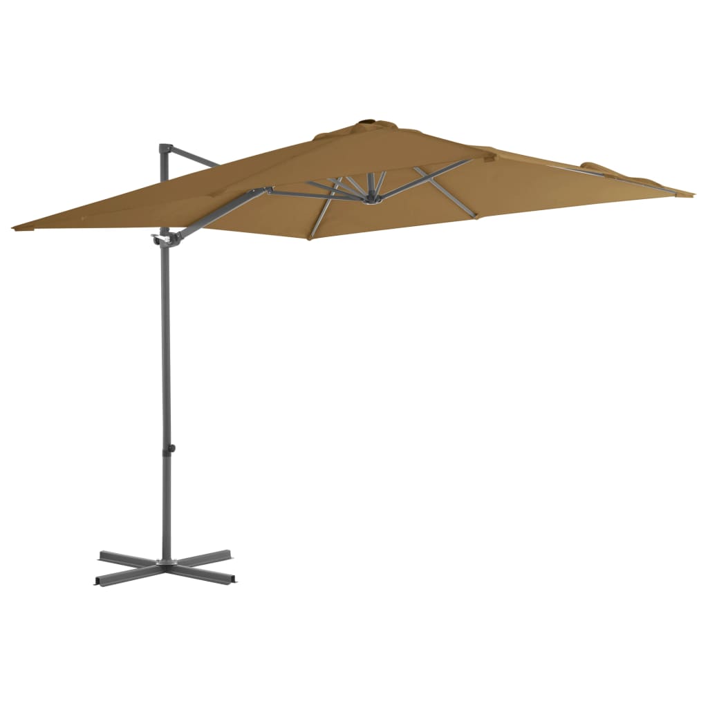 Umbrelă În Consolă Cu Stâlp Din Oțel, Cărămiziu, 300 Cm