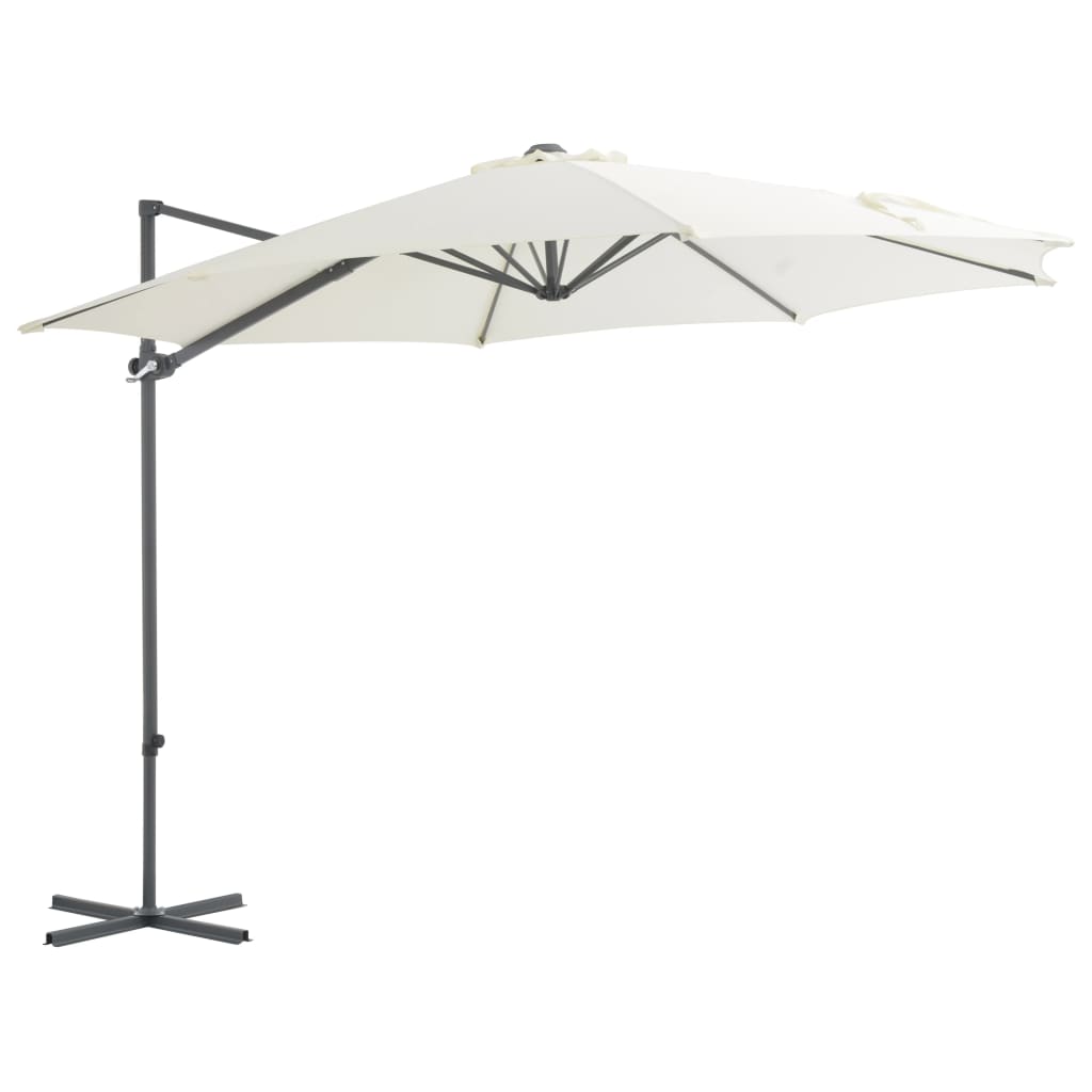 Umbrelă În Consolă Cu Stâlp Din Oțel, Cărămiziu, 300 Cm