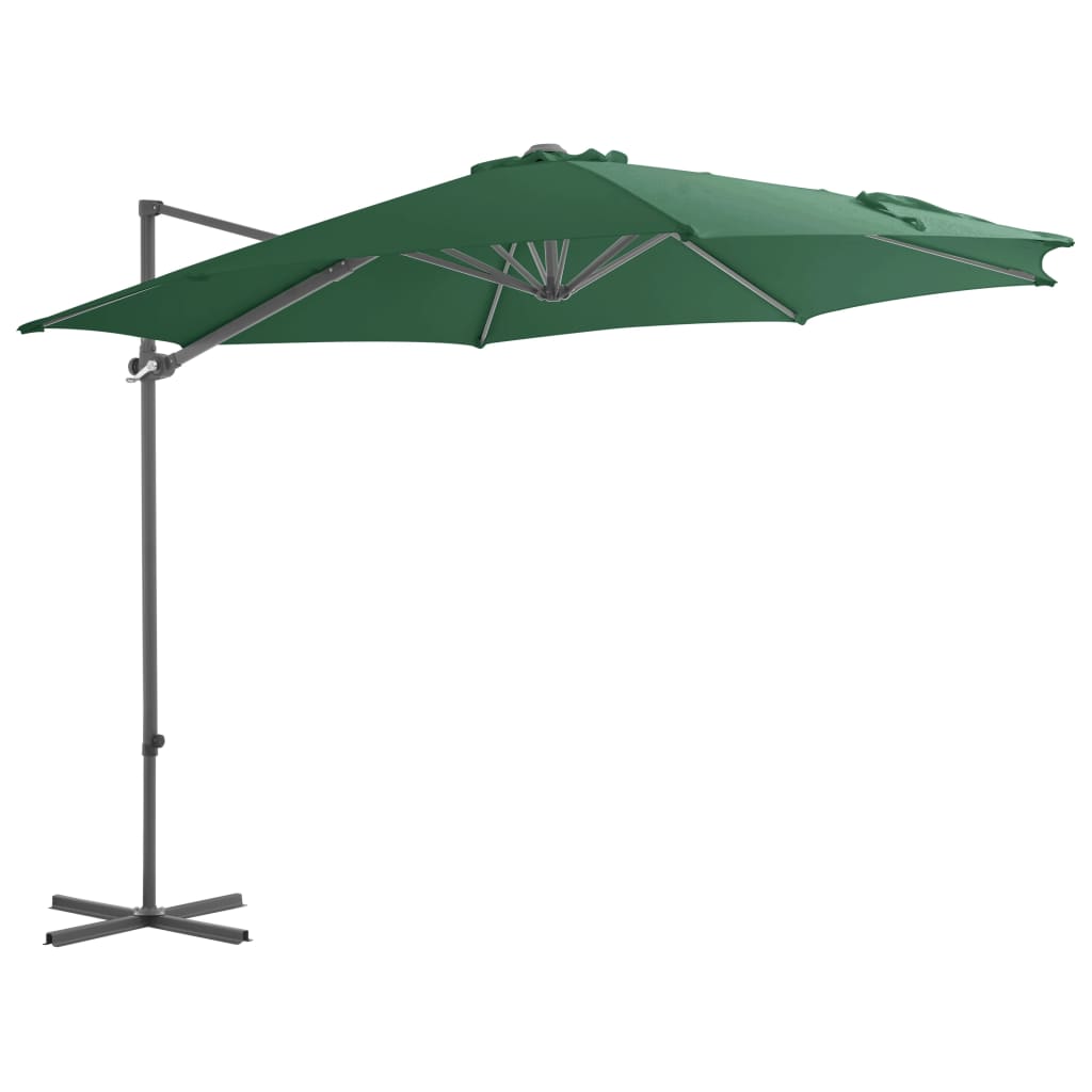 Umbrelă În Consolă Cu Stâlp Din Oțel, Cărămiziu, 300 Cm
