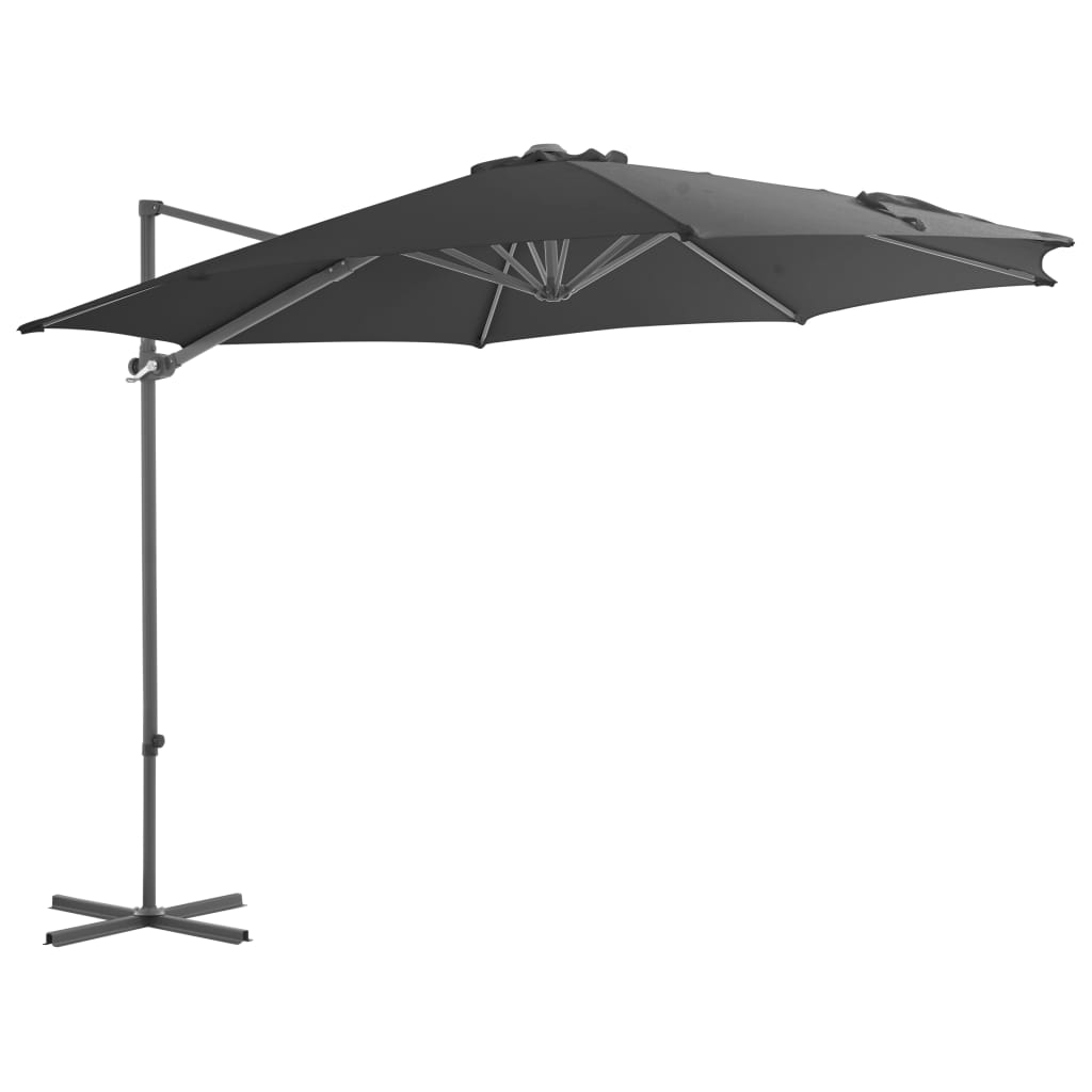 Umbrelă În Consolă Cu Stâlp Din Oțel, Cărămiziu, 300 Cm