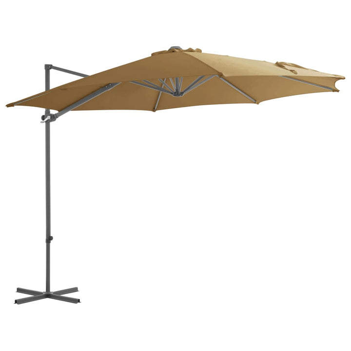 Umbrelă În Consolă Cu Stâlp Din Oțel, Cărămiziu, 300 Cm