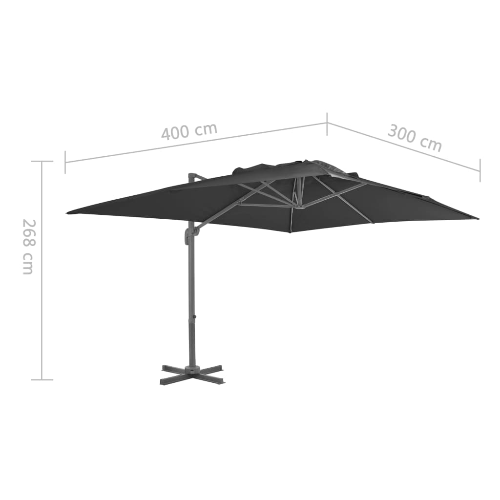 Umbrelă În Consolă Cu Stâlp Din Aluminiu, ,