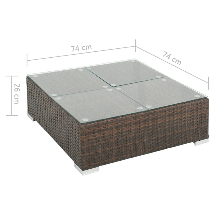 Set Mobilier De Grădină Cu Perne, 8 Piese, , Poliratan