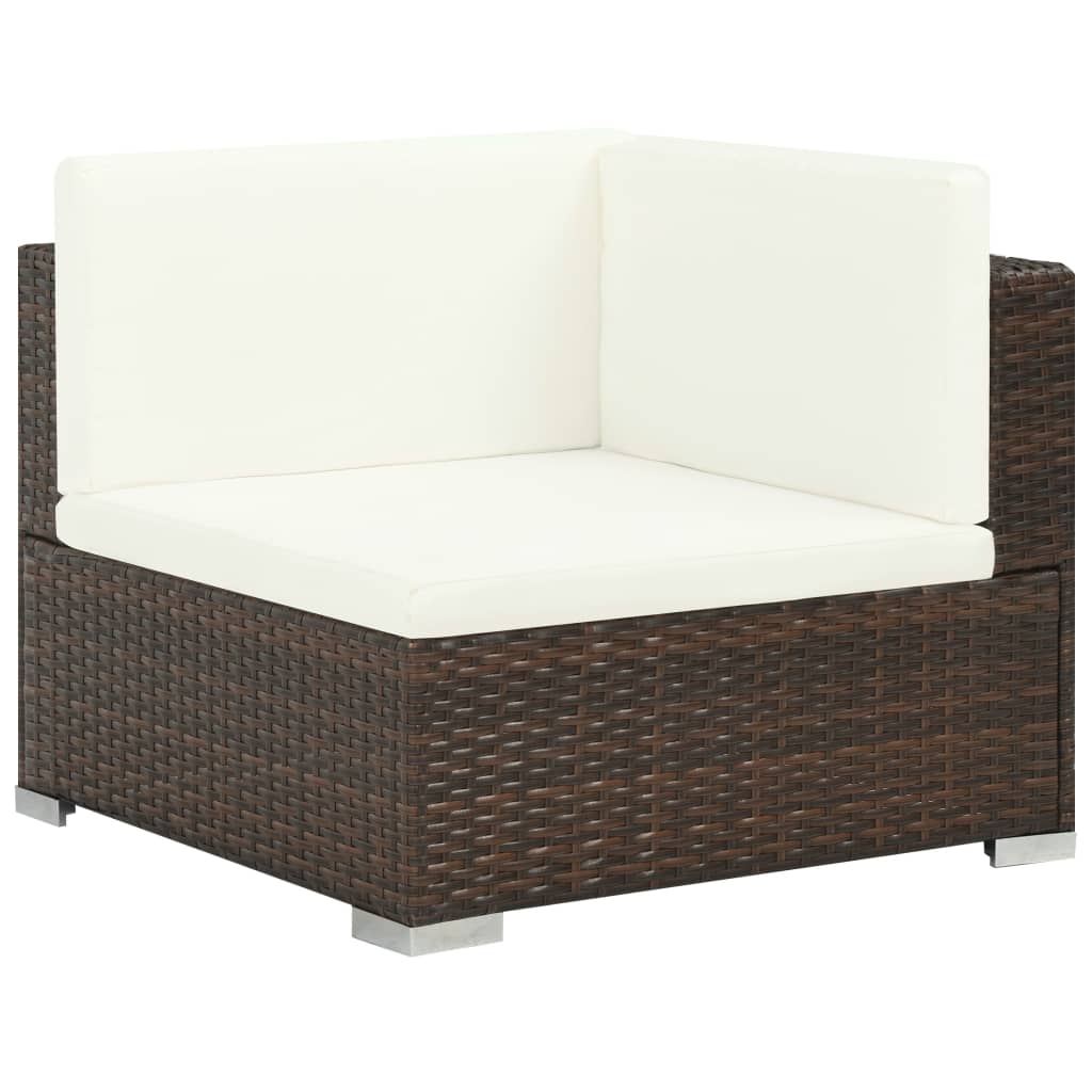 Set Mobilier De Grădină Cu Perne, 8 Piese, , Poliratan
