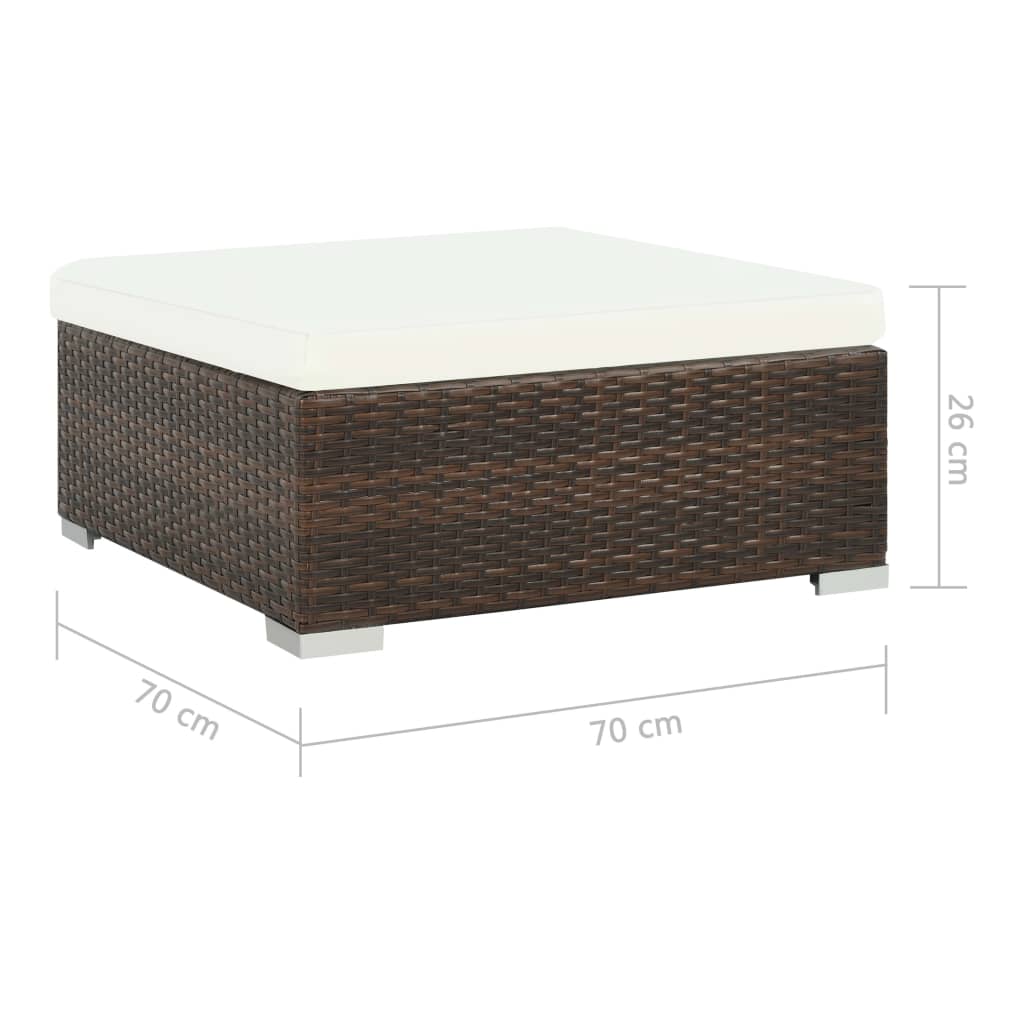 Set Mobilier De Grădină Cu Perne, 8 Piese, , Poliratan