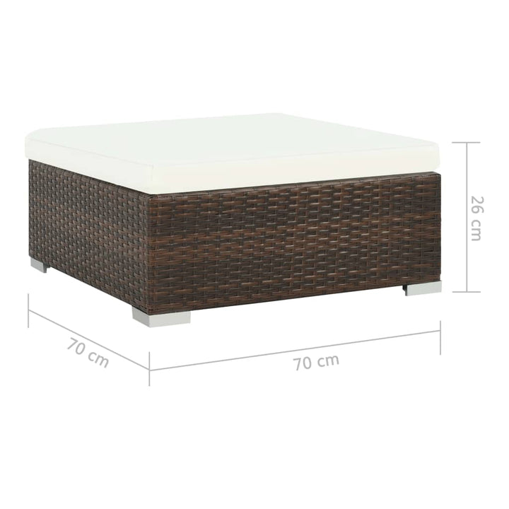 Set Mobilier De Grădină Cu Perne, 8 Piese, , Poliratan