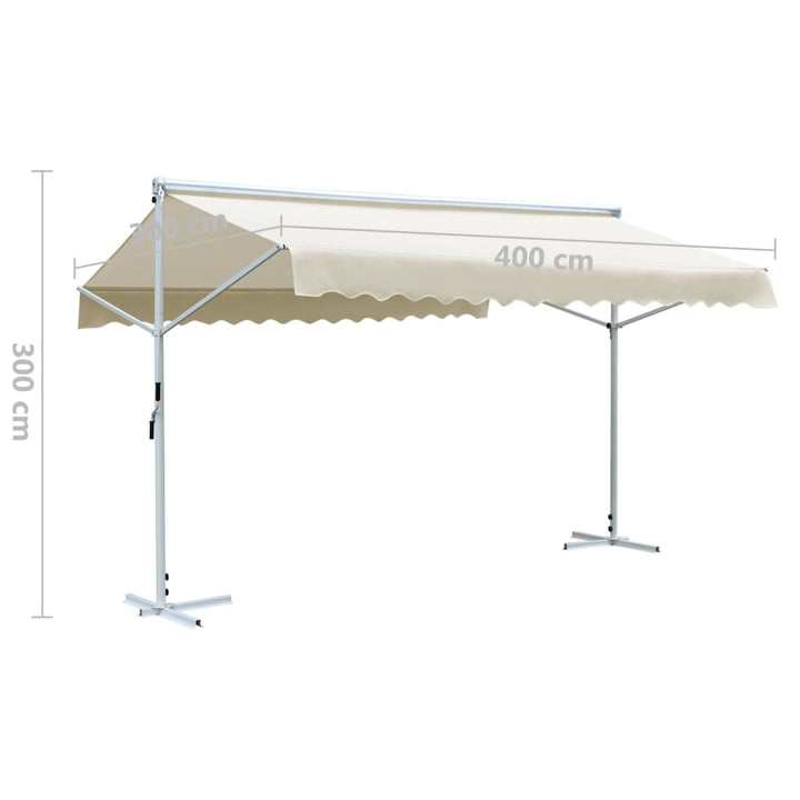 Copertină Cu Structură Independentă, Crem, 4 X 3 M