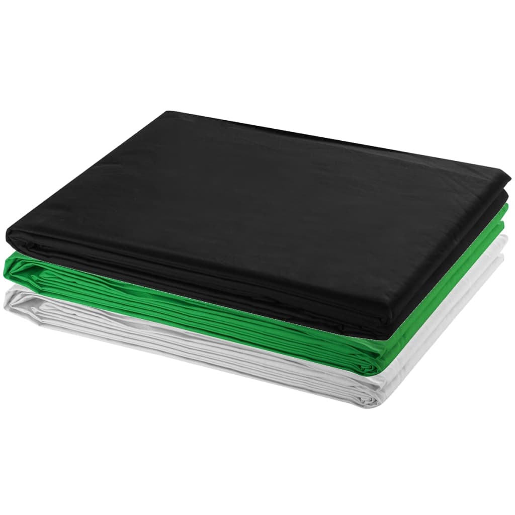 Set Studio Foto Cu 3 Fundaluri De Bumbac, Cadru Reglabil,