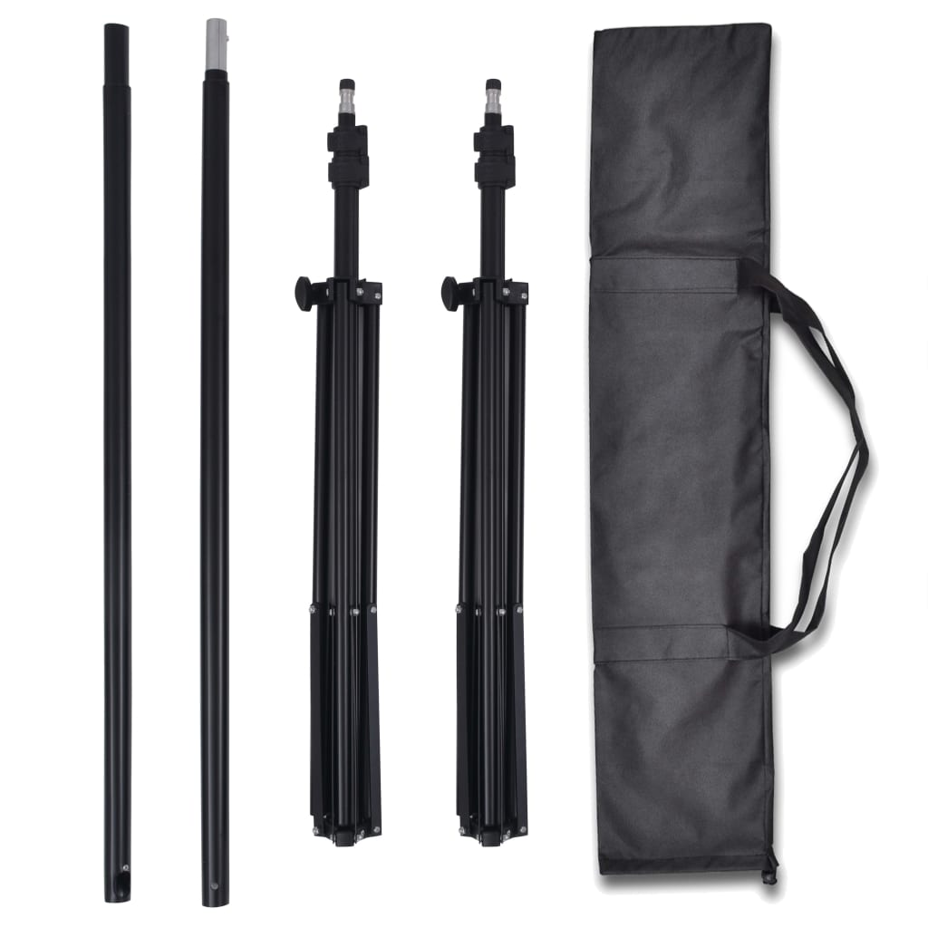 Set Studio Foto Cu 3 Fundaluri De Bumbac, Cadru Reglabil,