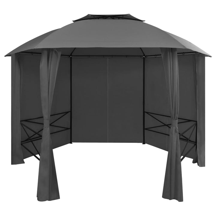 Marchiză Pavilion De Grădină, Perdele, Hexagonal, 360X265 Cm