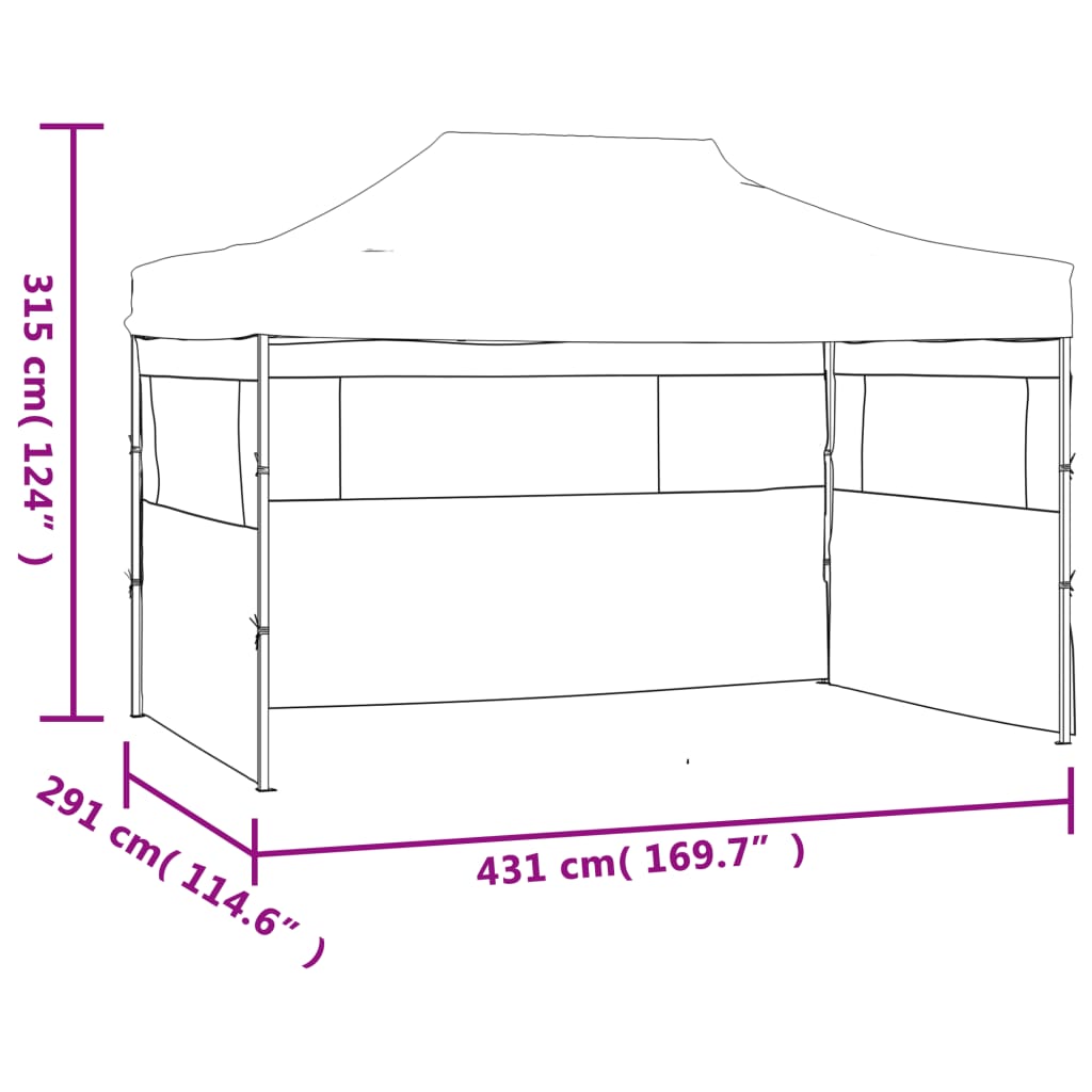 Cort Pliabil Cu 3 Pereți, 3 X 4,5 M,