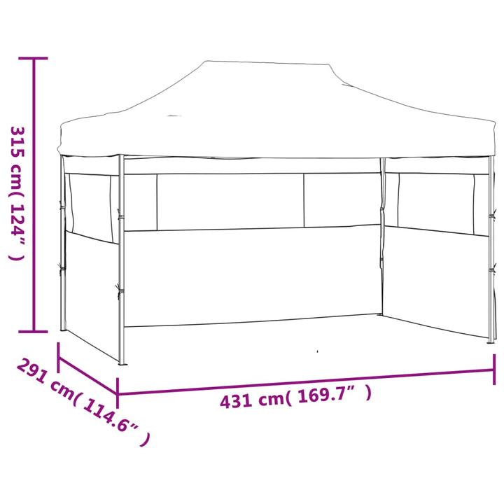 Cort Pliabil Cu 3 Pereți, 3 X 4,5 M,