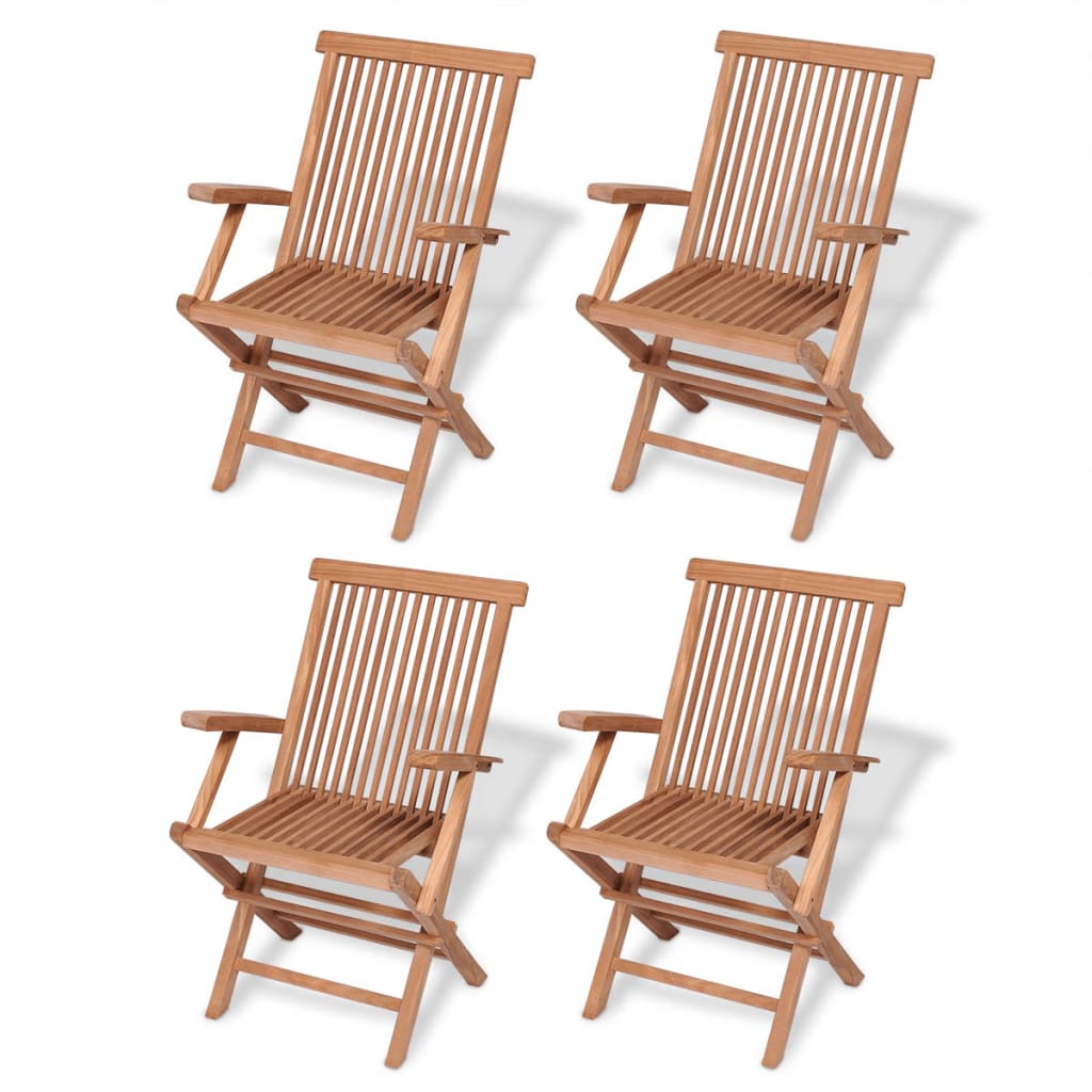 Set Mobilier Grădină, 5 Piese, Lemn Masiv De Tec