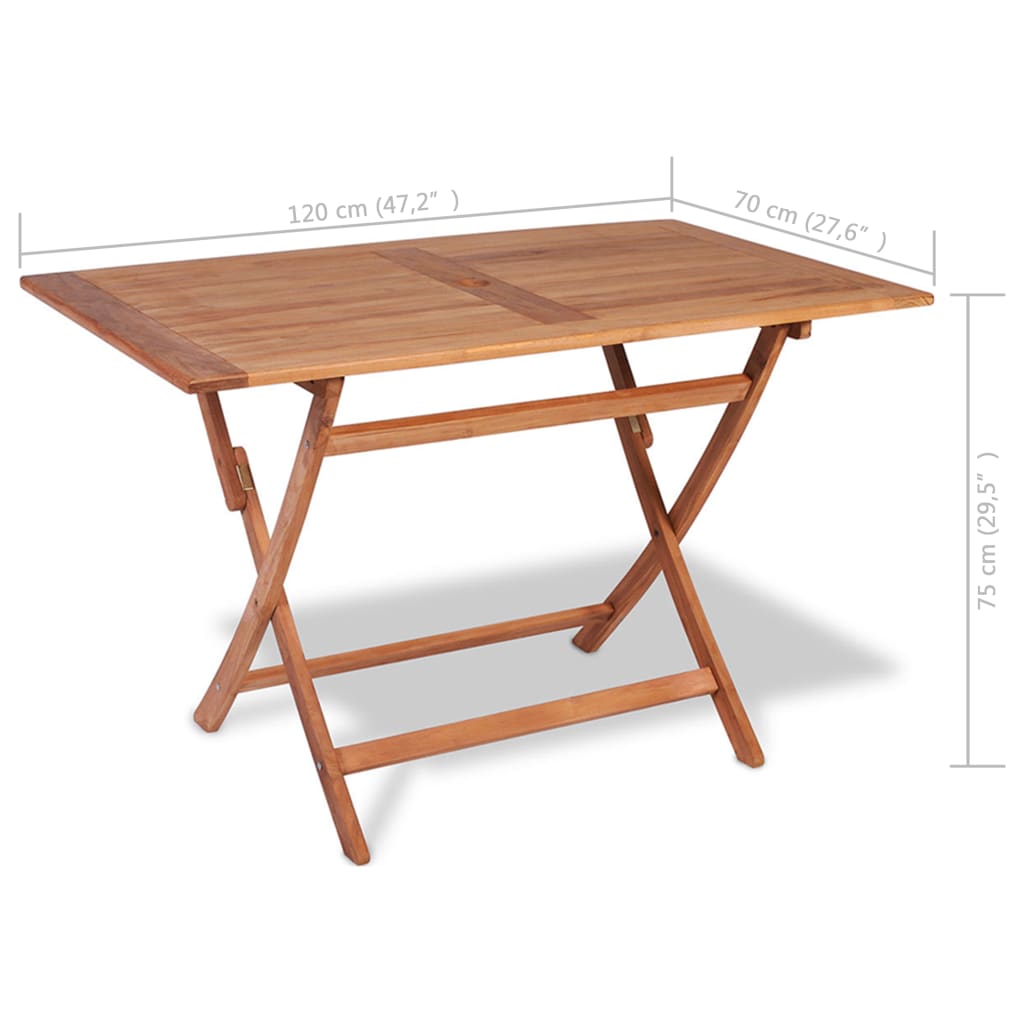 Set Mobilier Grădină, 5 Piese, Lemn Masiv De Tec