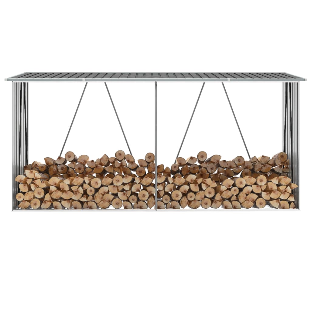 Șopron Depozitare Lemne, , 330X84X152 Cm, Oțel Galvanizat