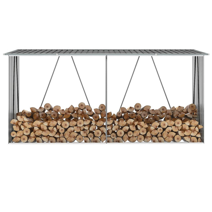 Șopron Depozitare Lemne, , 330X84X152 Cm, Oțel Galvanizat