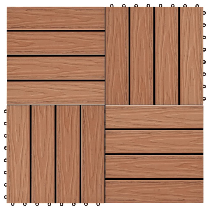 Plăci Podea În Relief Wpc, 11 Buc., 30 X 30 Cm, 1 Mp,