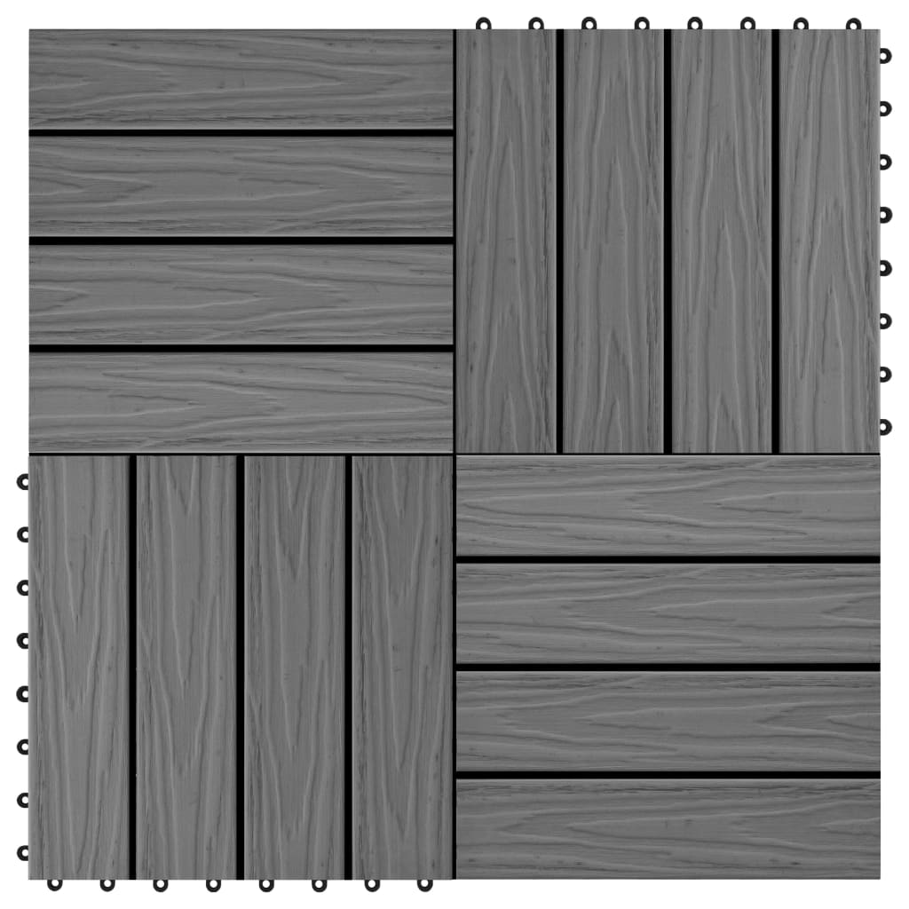 Plăci Podea În Relief Wpc, 11 Buc., 30 X 30 Cm, 1 Mp,
