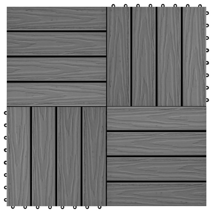 Plăci Podea În Relief Wpc, 11 Buc., 30 X 30 Cm, 1 Mp,
