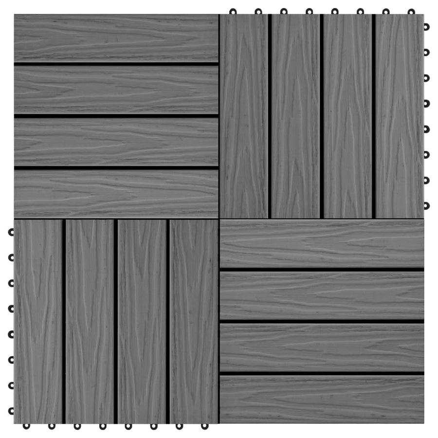 Plăci Podea În Relief Wpc, 11 Buc., 30 X 30 Cm, 1 Mp,