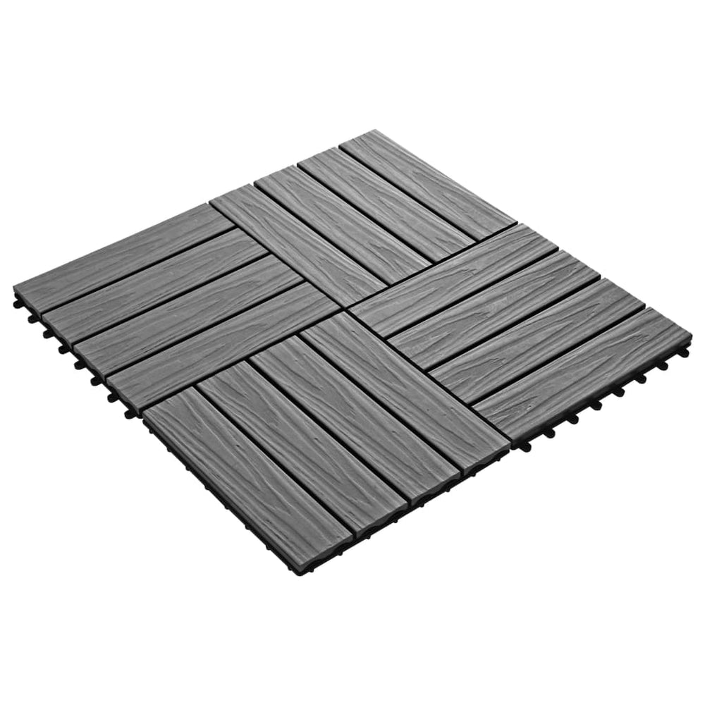 Plăci Podea În Relief Wpc, 11 Buc., 30 X 30 Cm, 1 Mp,