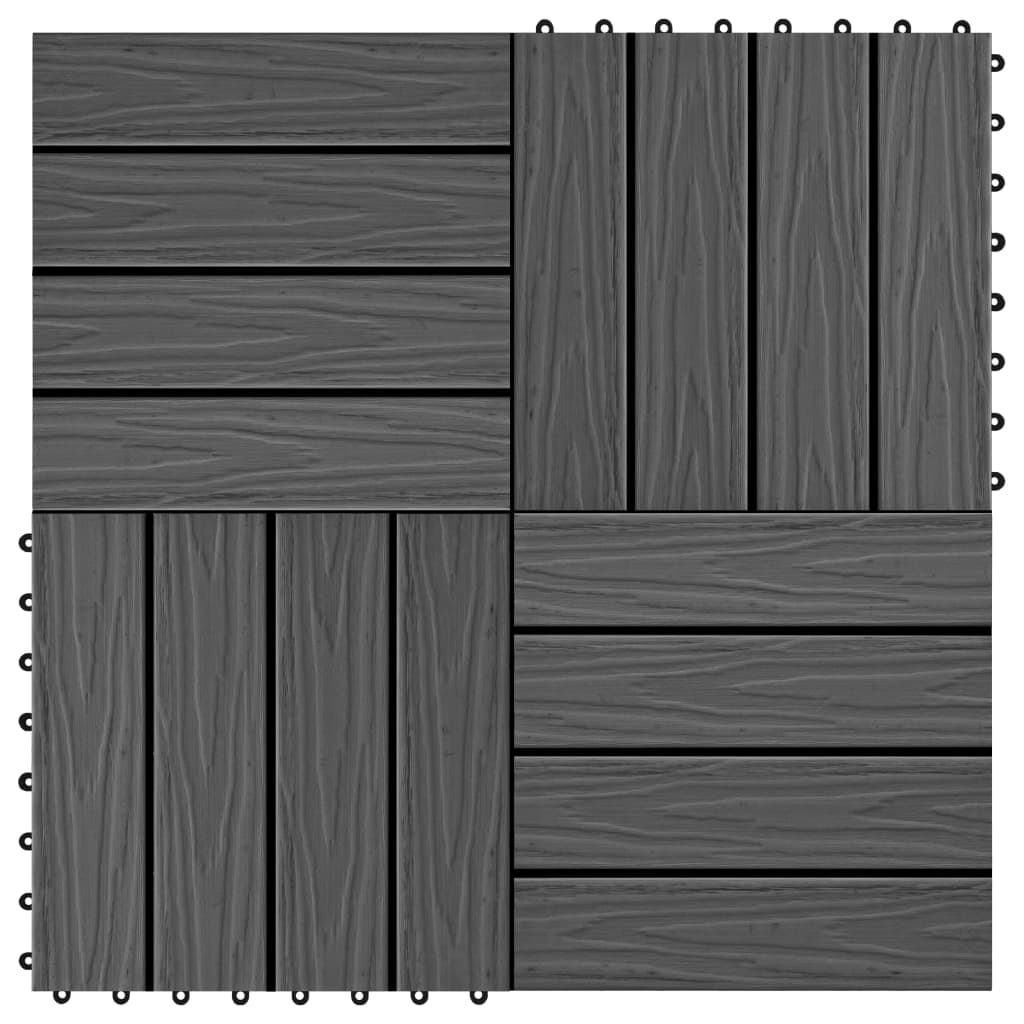 Plăci Podea În Relief Wpc, 11 Buc., 30 X 30 Cm, 1 Mp,