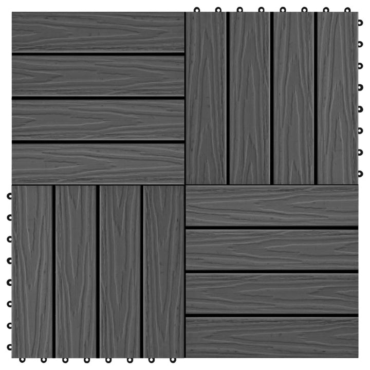 Plăci Podea În Relief Wpc, 11 Buc., 30 X 30 Cm, 1 Mp,