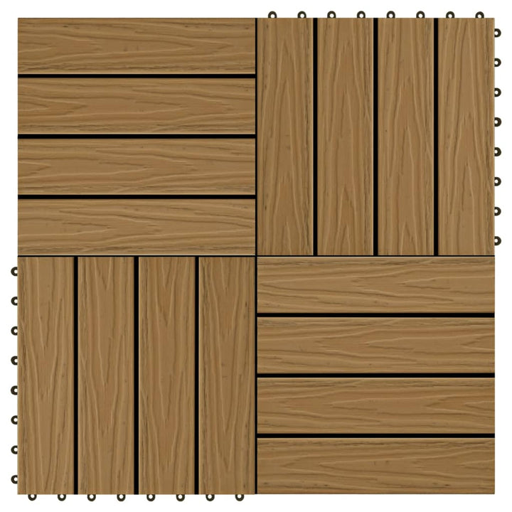 Plăci Podea În Relief Wpc, 11 Buc., 30 X 30 Cm, 1 Mp,