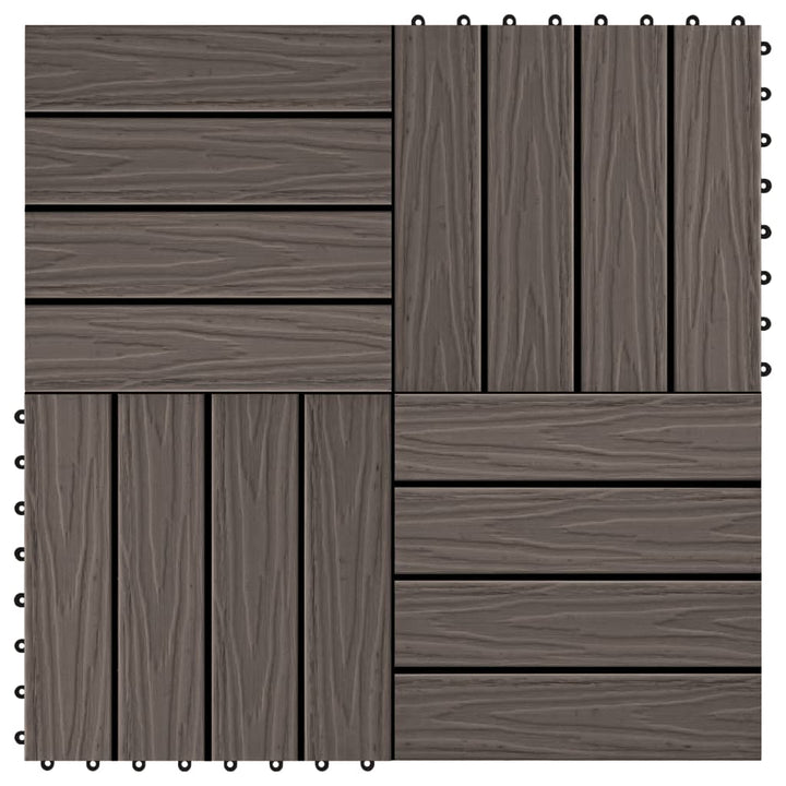 Plăci Podea În Relief Wpc, 11 Buc., 30 X 30 Cm, 1 Mp,