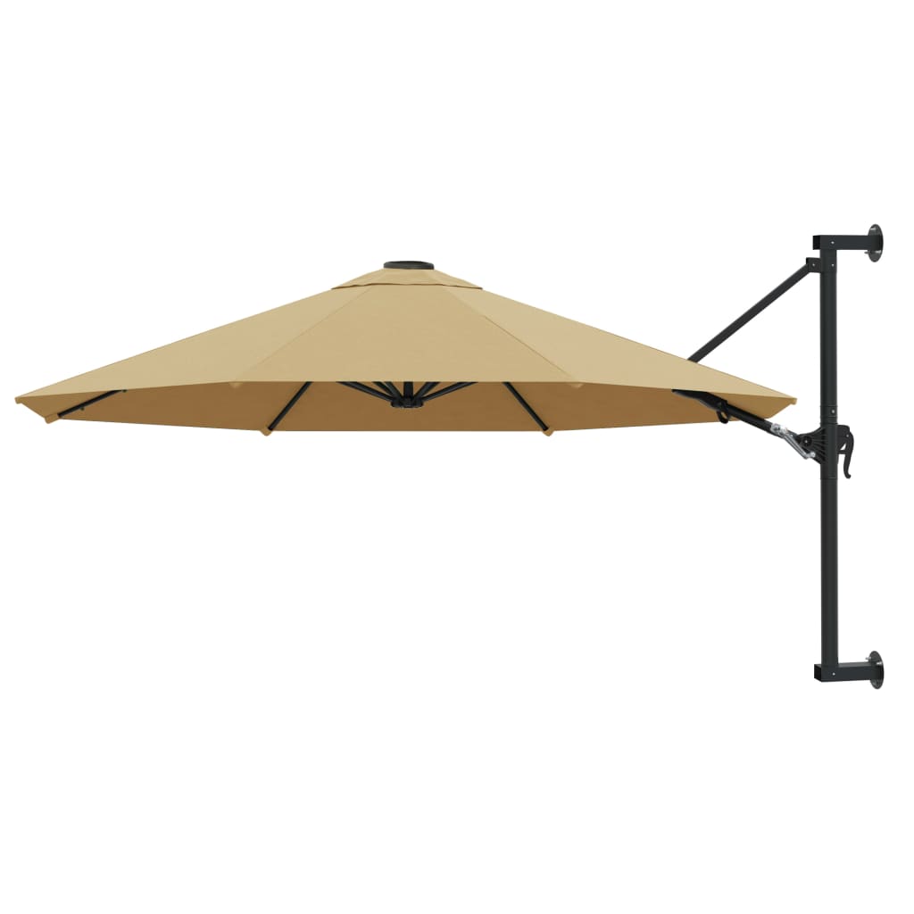 Umbrelă De Soare De Perete, Stâlp Metalic, Roșu Vișiniu, 300Cm