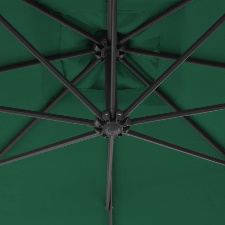 Umbrelă În Consolă De Grădină, Stâlp Din Oțel, Verde, 300 Cm