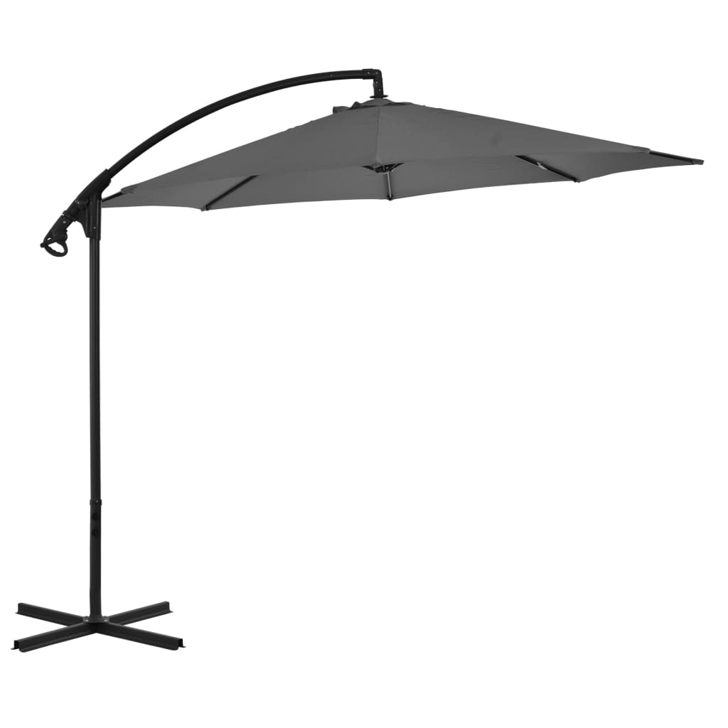 Umbrelă În Consolă De Grădină, Stâlp Din Oțel, Verde, 300 Cm