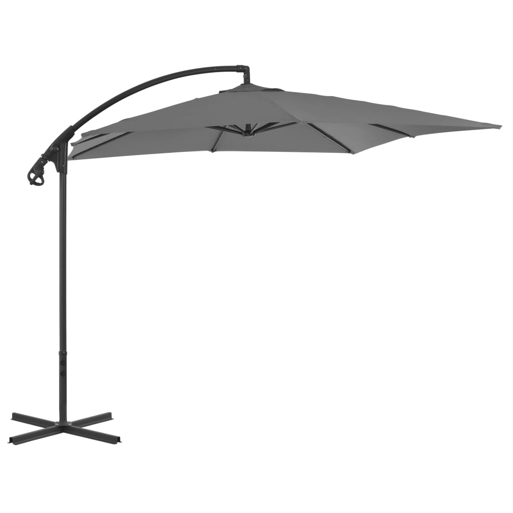 Umbrelă În Consolă Cu Stâlp Din Oțel, Taupe, 250X250 Cm