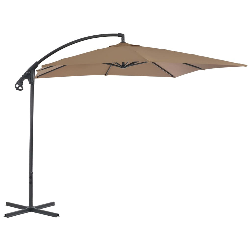 Umbrelă În Consolă Cu Stâlp Din Oțel, Taupe, 250X250 Cm