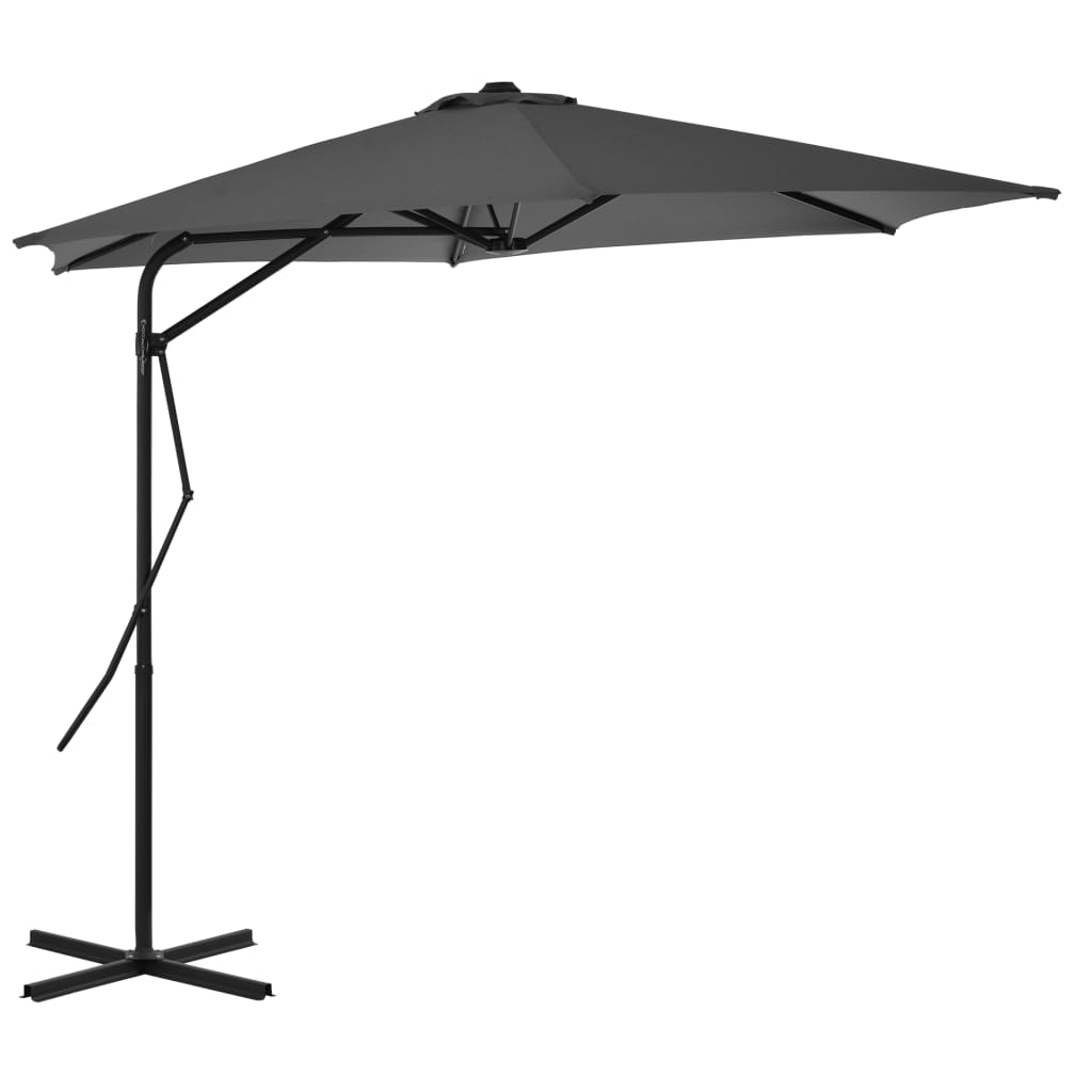 Umbrelă Soare De Exterior Cu Stâlp Din Oțel, , 300 Cm