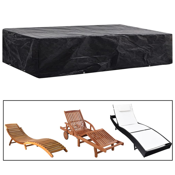 Huse Mobilier Grădină, 2 Buc, 12 Ocheți, 325X205X90 Cm