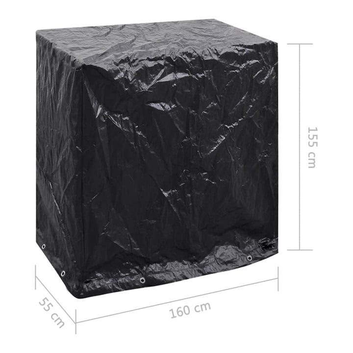 Husă Mobilier Grădină Masă Tenis 2 Buc, 8 Ocheți, 160X55X182 Cm