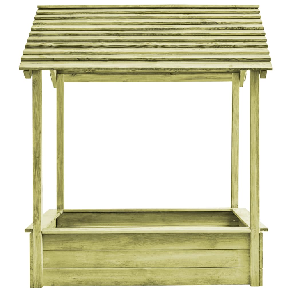 Casă De Joacă Și Groapă De Nisip, 128X120X145 Cm, Lemn De Pin