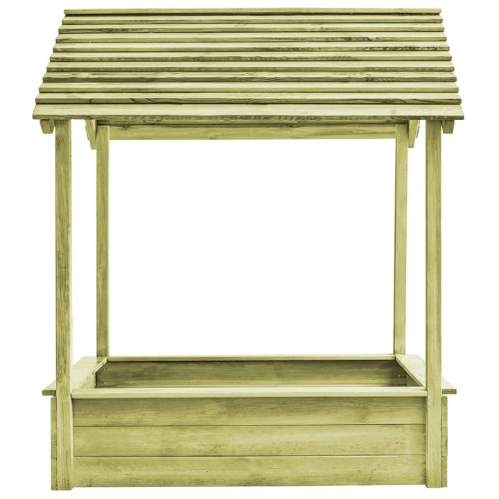 Casă De Joacă Și Groapă De Nisip, 128X120X145 Cm, Lemn De Pin