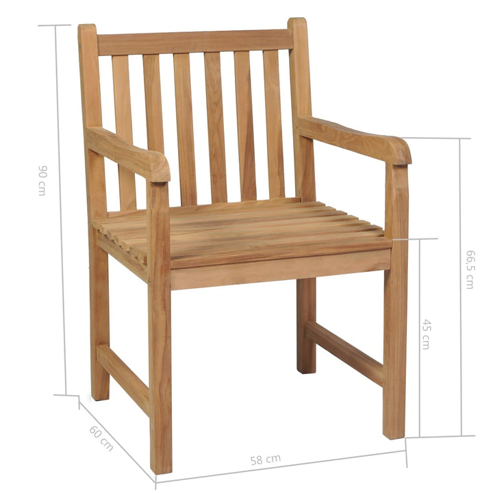 Set Mobilier De Exterior, 5 Piese, Lemn Masiv De Tec