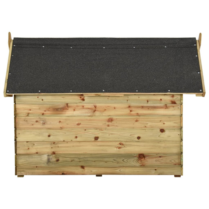 Cușcă Câine De Grădină, Acoperiș Detașabil, Lemn De Pin Tratat