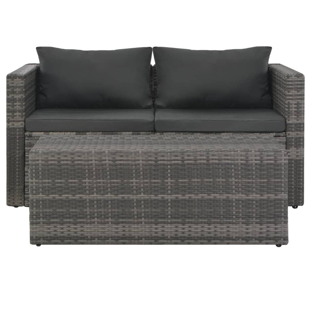 Set Mobilier De Grădină Cu Perne, 6 Piese, , Poliratan