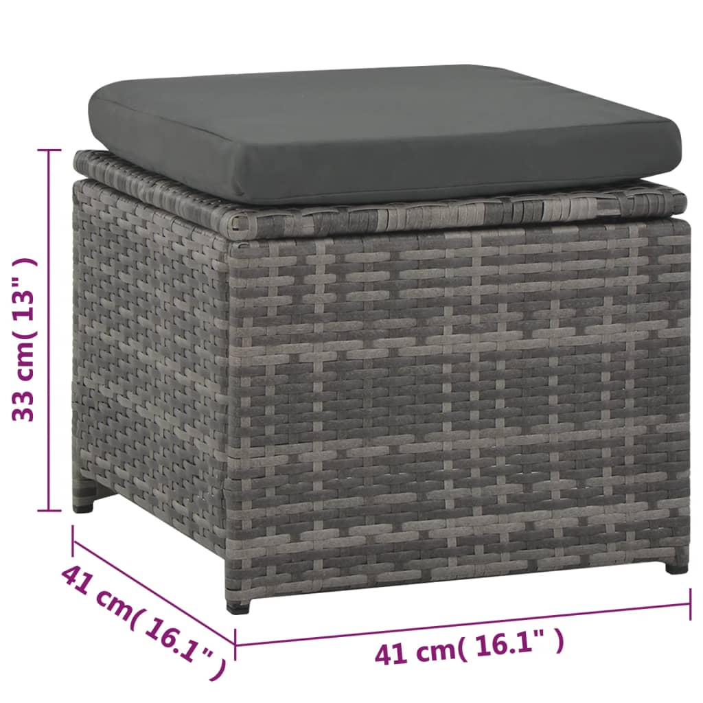 Set Mobilier De Grădină Cu Perne, 6 Piese, , Poliratan