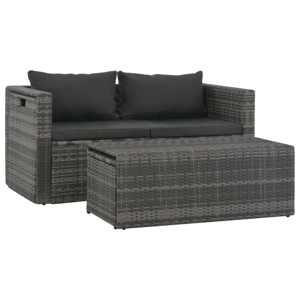 Set Mobilier De Grădină Cu Perne, 6 Piese, , Poliratan