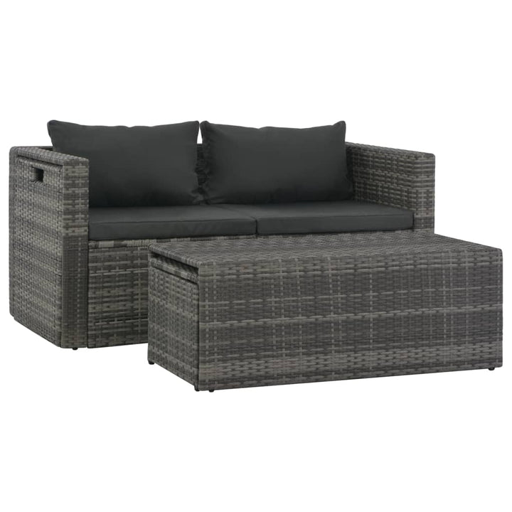Set Mobilier De Grădină Cu Perne, 6 Piese, , Poliratan